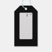 ゴシックパーソナライズされたスカルツリーリース ギフトタグ (裏面)