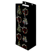 ゴシックパーソナライズされたスカルツリーリース ワインギフトバッグ (裏面アングル)