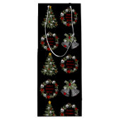 ゴシックパーソナライズされたスカルツリーリース ワインギフトバッグ (裏面)