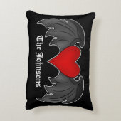 ゴシックパーソナライズされたハート アクセントクッション (裏面(縦))