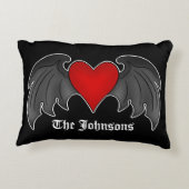 ゴシックパーソナライズされたハート アクセントクッション (裏面)