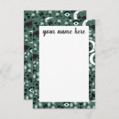 ゴシックパーソナライズされたモスノテカード サンキューカード (正面/裏面)