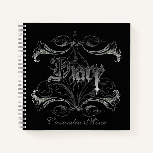 ゴシックパーソナライズされた日記 ノートブック (正面)