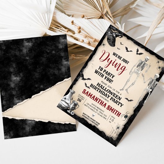 ゴシックパーティーハロウィーン誕生日パーティー 招待状