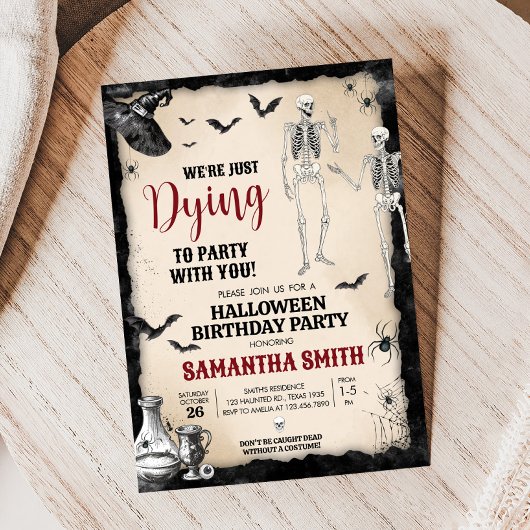 ゴシックパーティーハロウィーン誕生日パーティー 招待状