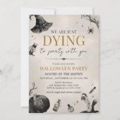 ゴシックパーティーハローウィンパーティに憧れる 招待状 (正面)