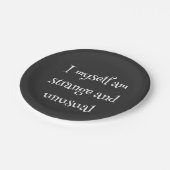 ゴシックパーティー紙プレート – 私は奇妙 ペーパープレート (アングル)