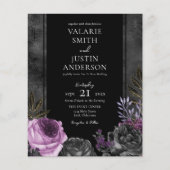 ゴシックパープルとブラック結婚フローラのオールインワン (正面)