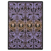 ゴシックパープルオーナメントとスカル クリップボード (裏面)