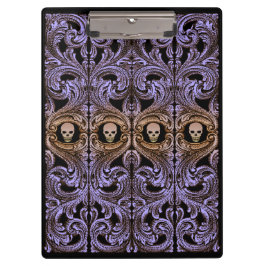 ゴシックパープルオーナメントとスカル クリップボード
