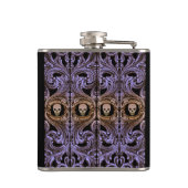 ゴシックパープルオーナメントとスカル フラスク (裏面)