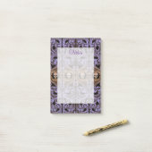 ゴシックパープルオーナメントとスカル ポストイット (デスク上)