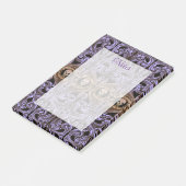 ゴシックパープルオーナメントとスカル ポストイット (アングル)