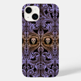 ゴシックパープルオーナメントとスカル Case-Mate iPhone 14ケース