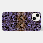 ゴシックパープルオーナメントとスカル Case-Mate iPhoneケース (裏面 (横))