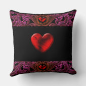 ゴシックパープルオーナメントとハート クッション (裏面)