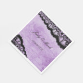 ゴシックパープルグランジブラックレース結婚ズ紙 スタンダードランチョンナプキン (角)