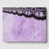 ゴシックパープルグランジブラックレース結婚ズ ゲストブック (裏面)