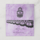 ゴシックパープルグランジブラックレース結婚ズ プレイスカード (外部開封)