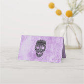 ゴシックパープルグランジブラックレース結婚ズ プレイスカード (裏面)