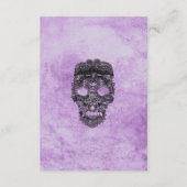 ゴシックパープルグランジブラックレース結婚式レセプション エンクロージャーカード (裏面)