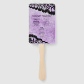 ゴシックパープルグランジブラックレース結婚式 プログラム ハンドファン (裏面)