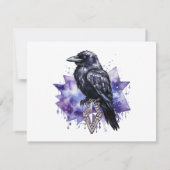 ゴシックパープルダイヤモンドとブラックフェザーハンドスティング セーブザデート (裏面)