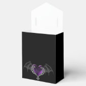 ゴシックパープルハートとこうもり翼のパーソナライズ フェイバーボックス (オープン)