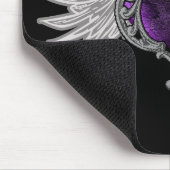 ゴシックパープルハートとエンジェルウィングスマウスパッド マウスパッド (コーナー)