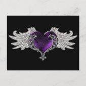 ゴシックパープルハートウィズエンジェルウィング ポストカード (正面)