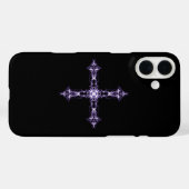 ゴシックパープルフラクタルクロス Case-Mate iPhoneケース (裏面 (横))