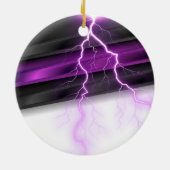 ゴシックパープルブラックハロウィーンイベントベビーシャワー セラミックオーナメント (裏面)