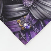 ゴシックパープルブラックハロウィーンイベントベビーシャワー フリースブランケット (角)