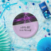 ゴシックパープルブラックハロウィーンイベントベビーシャワー ペーパープレート (パーティー)