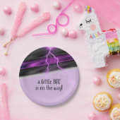 ゴシックパープルブラックハロウィーンイベントベビーシャワー ペーパープレート (パーティー)