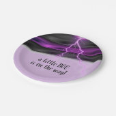 ゴシックパープルブラックハロウィーンイベントベビーシャワー ペーパープレート (アングル)