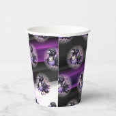 ゴシックパープルブラックハロウィーンイベントベビーシャワー 紙コップ (右)