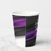 ゴシックパープルブラックハロウィーンイベントベビーシャワー 紙コップ (右)