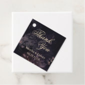 ゴシックパープルボホエレガントな結婚式ありがとう フェイバータグ (インサイチュ)