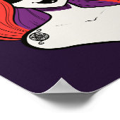 ゴシックパープルレッドマンガアニメイラストレーション ポスター (角)