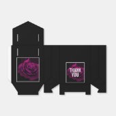 ゴシックパープルレッドローズフラワーサンキュー フェイバーボックス (折り畳みなし)
