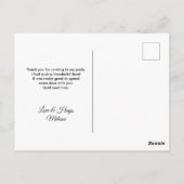 ゴシックパープルレッドローズフラワー感謝 ポストカード (裏面)