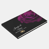 ゴシックパープルレッドローズフラワー ゲストブック (コーナー)