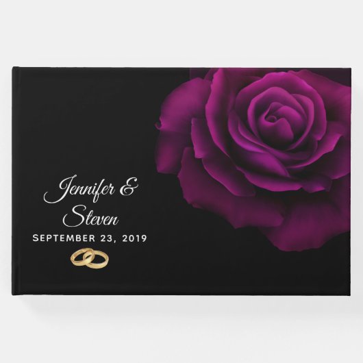 ゴシックパープルレッドローズフラワー ゲストブック (正面)