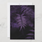 ゴシックパープル結婚ズの暗い離れの処理 招待状 (裏面)