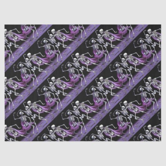 ゴシックパープル踊り骨格パター結婚ン 薄葉紙 (正面)