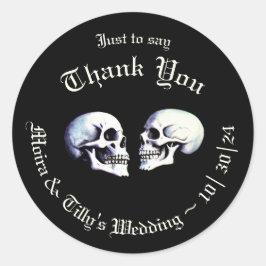 ゴシックパープル踊り骨格結婚式の引き出物 ラウンドシール