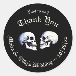 ゴシックパープル踊り骨格結婚式の引き出物 ラウンドシール