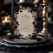 ゴシックパープル開花ハローウィンパーティ 招待状