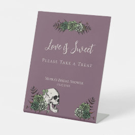 ゴシックパープル スカル ローズ ウェディング シャワーフェアーズ サイン